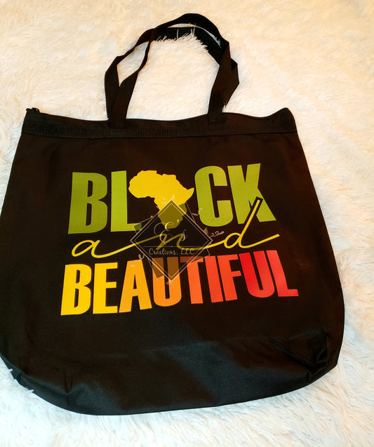 "Black & Beautiful" Totebag