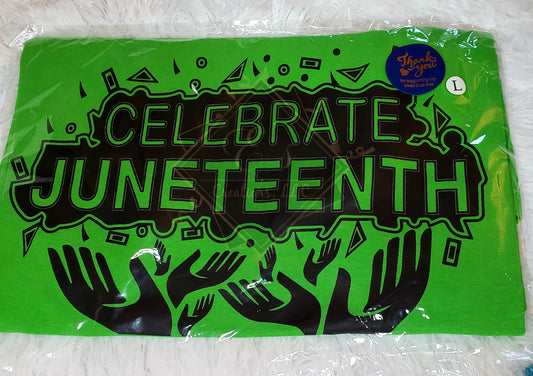 Green, Large Celebrate Juneteenth Tee (Clearance)