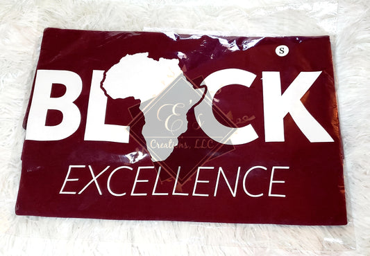Wine, Small Black Excellence Tee (Clearance)