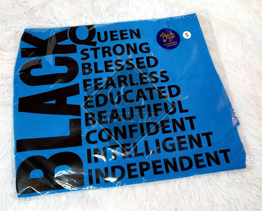 Blue, Small Black Queen Tee (Clearance)