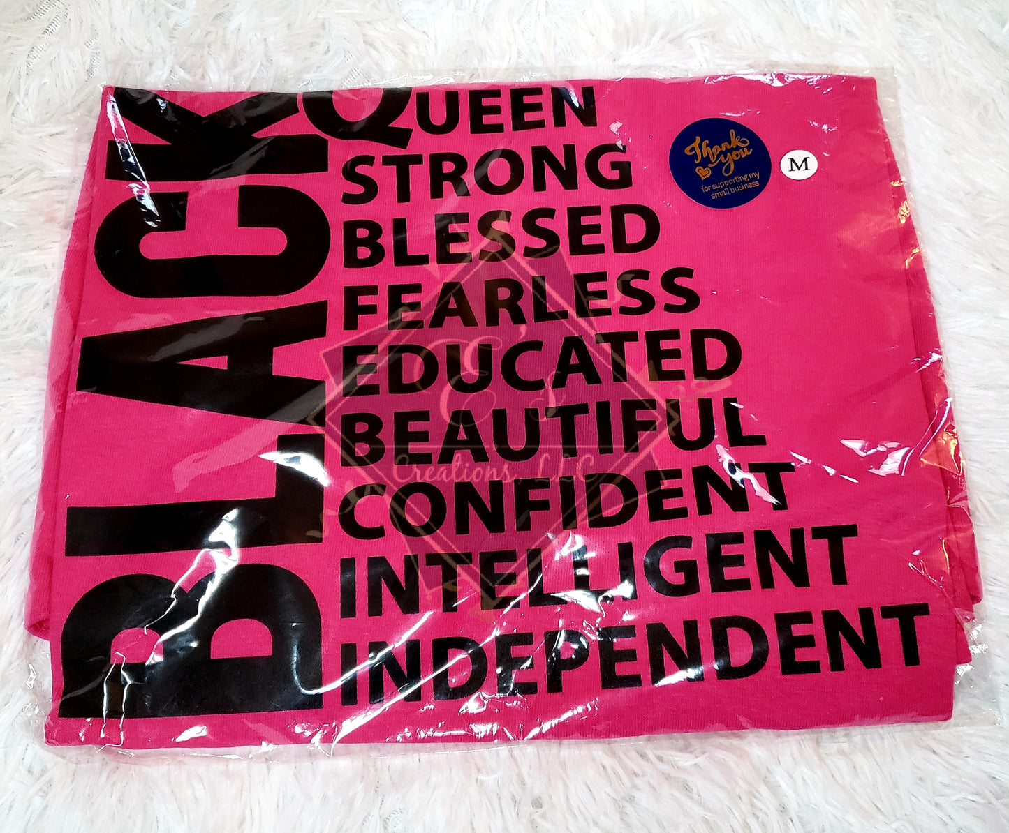 Pink, Medium Black Queen Tee (Clearance)
