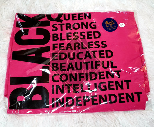 Pink, Medium Black Queen Tee (Clearance)