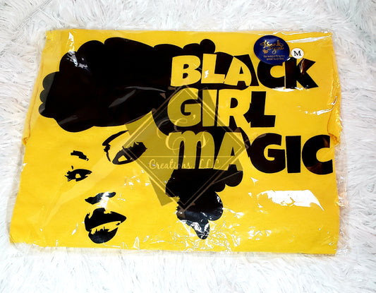 Yellow, Medium Black Girl Magic Tee (Clearance)