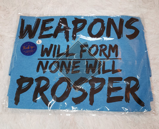 Blue, Large Weapons Will Form, None Will Prosper Tee (Clearance)
