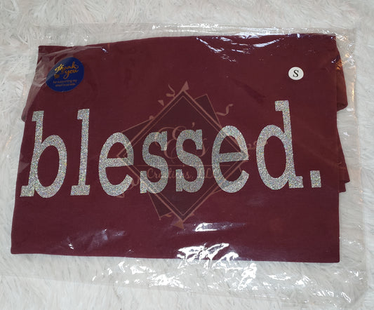 Wine, Small Blessed. Tee (Clearance)