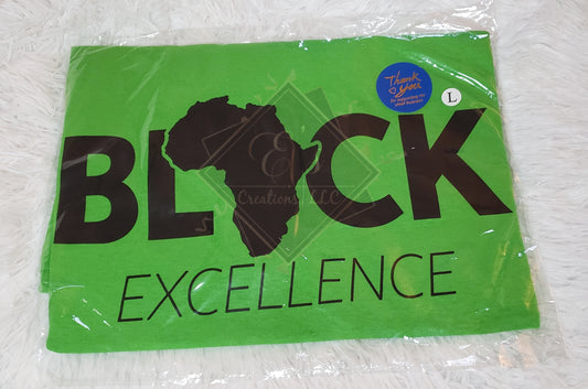 Green, Large Black Excellence Tee (Clearance)