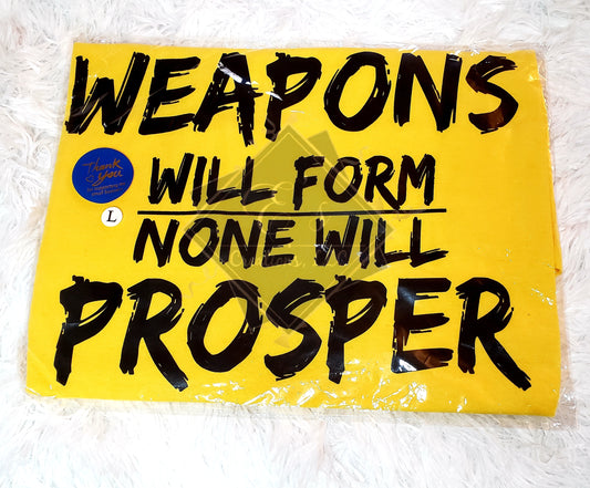Yellow, Large Weapons Will Form, None Will Prosper Tee (Clearance)