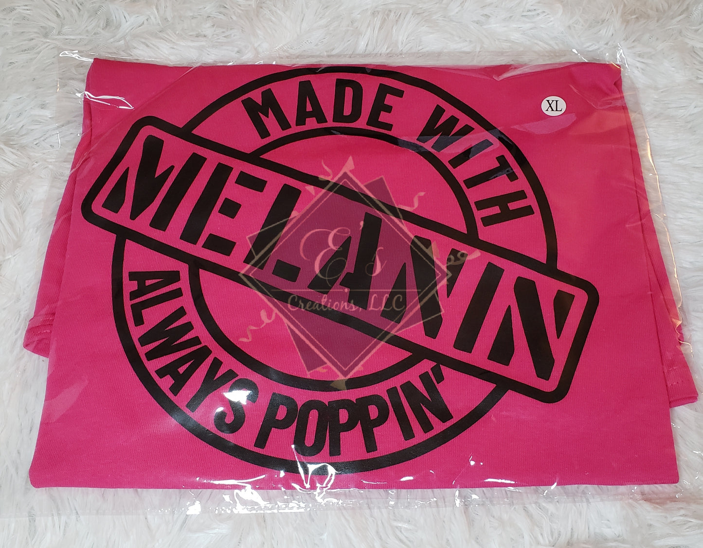 Pink, XL Made with Melanin Always Poppin' Tee (Clearance)