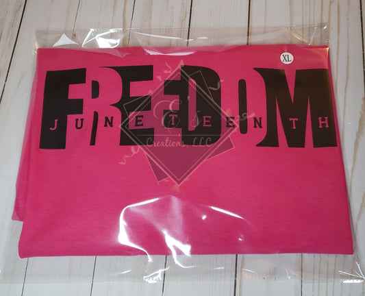 XL Pink Freedom Juneteenth Tee (CLEARANCE)