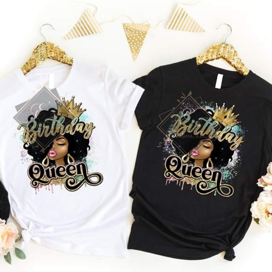 "Afro Birthday Queen" Shirt